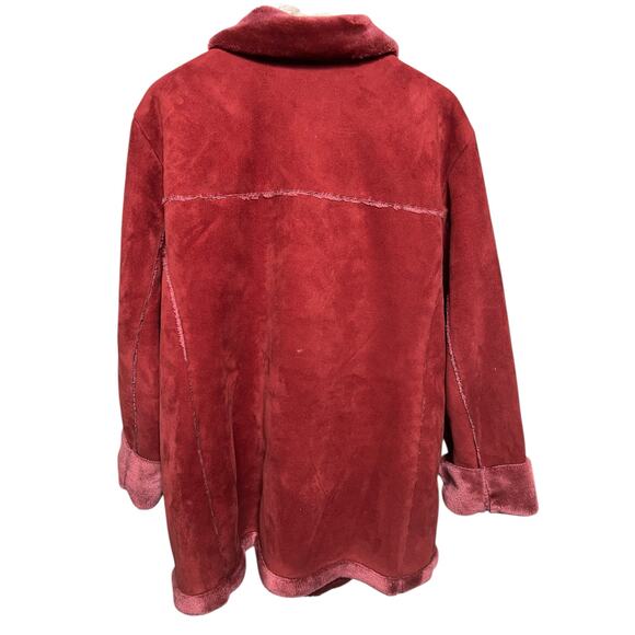 Jones New York Red Women Button Up Coat Size XL - Picture 2 of 8